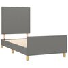 vidaXL Bettgestell ohne Matratze Dunkelgrau 90x200 cm Stoff