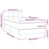 vidaXL Boxspringbett mit Matratze & LED Dunkelgr&uuml;n 100x200 cm Samt