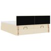 vidaXL Ottoman-Bett mit Matratzen & LEDs Creme 200x200 cm Stoff