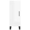 vidaXL Highboard Hochglanz-Wei&szlig; 34,5x34x180 cm Holzwerkstoff