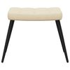vidaXL Relaxsessel mit Hocker Creme Stoff