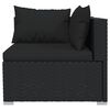vidaXL 7-tlg. Garten-Lounge-Set mit Kissen Poly Rattan Schwarz