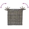 vidaXL Pflanzer Korb mit Speicher 2 pcs Grau Lacak Rattan
