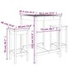 vidaXL 3-tlg. Gartenbar-Set Grau Massivholz Kiefer