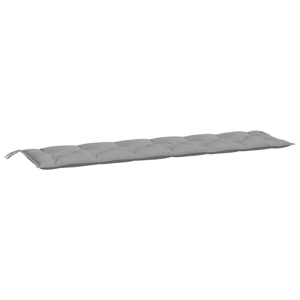 vidaXL Gartenbank-Auflagen 2 Stk. Grau 200x50x7 cm Oxford-Gewebe