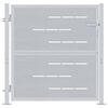 vidaXL Gartentor mit Schloss Silber 85 x 97 cm Edelstahl