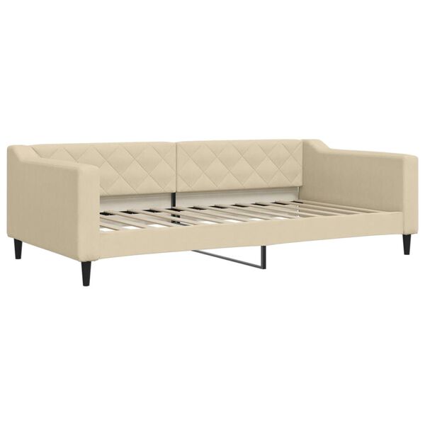vidaXL Tagesbett Creme 100x200 cm Stoff