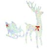 vidaXL Rentier Zieh Schlitten 200 LEDs Bunt 70 x 26 x 129 cm Acryl