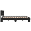 vidaXL Bettgestell Schwarz 120x200 cm Holzwerkstoff und Metall