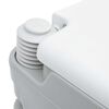 vidaXL Camping-Toilette Grau und Weiß 41,5 x 36,5 x 42 cm Polyethylen