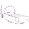 vidaXL Kinderbettgestell mit Kopfteil Hellgrau 70 x 140 cm Samt