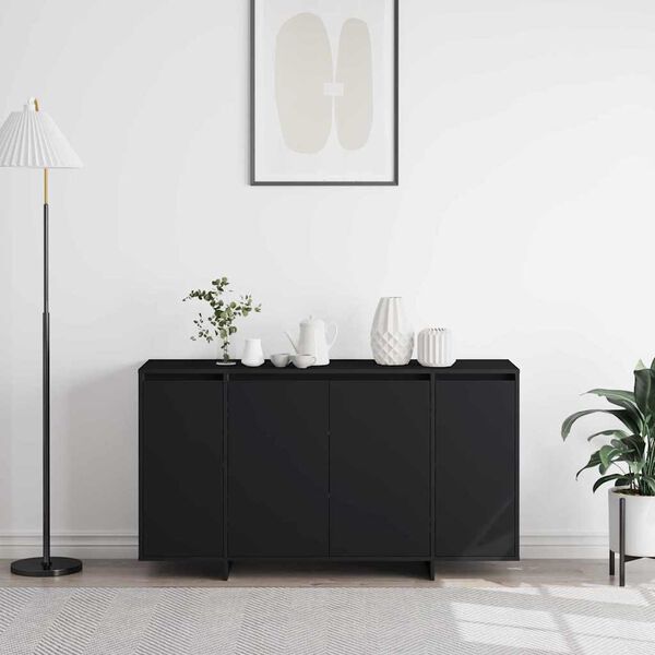 vidaXL Sideboard Schwarz 135 x 41 x 75 cm Holzwerkstoff