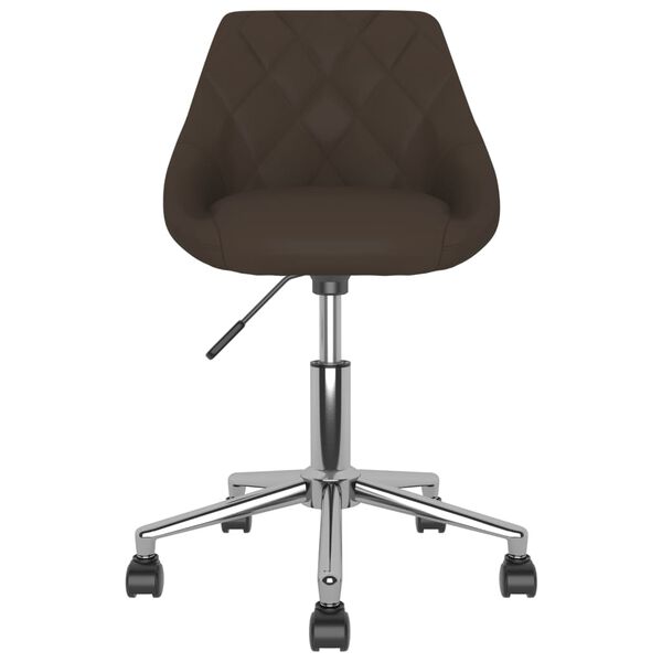 vidaXL Esszimmerst&uuml;hle 4 Stk. Drehbar Braun Kunstleder