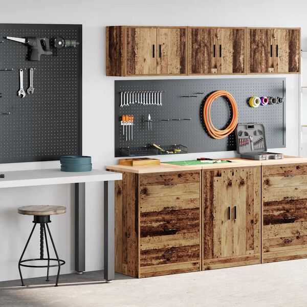 vidaXL Garagenschr&auml;nke 2 Stk. Altholz-Optik Holzwerkstoff