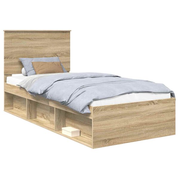 vidaXL Bettrahmen Sonoma 100 x 200 cm Massives Kiefernholz