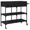 vidaXL K&uuml;chenwagen Schwarz 105x42x95 cm Holzwerkstoff