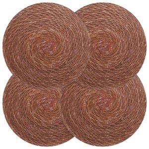 vidaXL Seegraskissen 4 pcs Braun &Oslash; 30 cm 100% Seegras