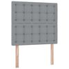 vidaXL Aufbewahrungsbett mit Matratze Hellgrau 90 x 200 cm Polyester