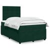 vidaXL Boxspringbett mit Matratze Dunkelgr&uuml;n 120x190 cm Samt