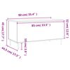 vidaXL Couchtisch Wei&szlig; 90x44,5x45 cm Holzwerkstoff
