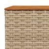 vidaXL 6-tlg. Garten-Sofagarnitur mit Kissen Beige Poly Rattan