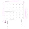 vidaXL Kopfteil Dunkelblau 100x5x118/128 cm Samt