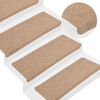 vidaXL Stufenmatten Selbstklebend 30 Stk. Beige 65x24,5x3,5 cm