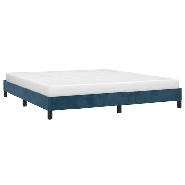 vidaXL Bettgestell ohne Matratze Dunkelblau 160x200 cm Samt