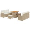 vidaXL Garten-Sofa-Set 9 Stk. 8-Sitzanzahl Beige