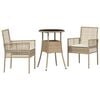 vidaXL Garten Essgruppe 3 Stk. Beige Poly-Rattan