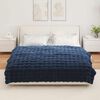 vidaXL Kunstfell Kaninchenfell Decke 4 pcs Marineblau 150 x 220 cm
