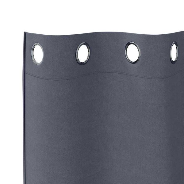 vidaXL Verdunkelungs-Vorh&auml;nge mit Ringen 2 pcs Anthrazit 260 x 140 cm