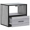 vidaXL Wand-Nachttisch Grau Sonoma 40x31x39,5 cm