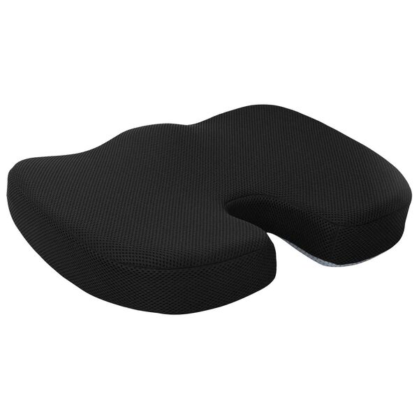 vidaXL Sitzkissen Einfarbig Schwarz 47 x 36,5 x 8 cm Viscoschaum