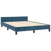 vidaXL Bettgestell ohne Matratze Dunkelblau 140x200 cm Samt