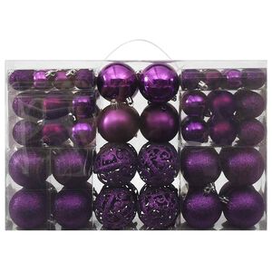 vidaXL 100-tlg. Weihnachtskugel-Set Lila
