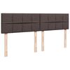 vidaXL Ottoman-Bett mit Matratzen & LEDs Dunkelbraun 160x200 cm Stoff