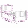 vidaXL Bettgestell Braun und hellgrau 80 x 200 cm Massivholz Kiefer