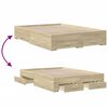 vidaXL Bettgestell mit Schubladen Sonoma-Eiche 120x190cm Holzwerkstoff