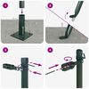 vidaXL Zaunpfosten 52 pcs Grau 3,2 x 3,2 x 150 cm