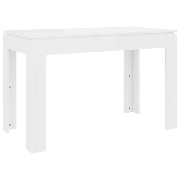 vidaXL Esstisch Hochglanz-Wei&szlig; 120x60x76 cm Holzwerkstoff