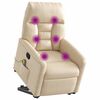 vidaXL Massagesessel mit Aufstehhilfe Beige Mikrofasergewebe