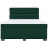 vidaXL Boxspringbett mit Matratze Dunkelgr&uuml;n 180x200 cm Samt
