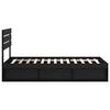 vidaXL Bettrahmen Schwarz 100 x 200 cm Massives Kiefernholz