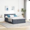 vidaXL Ottoman-Bett mit Matratze Dunkelgrau 140x190 cm Samt