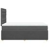 vidaXL Boxspringbett mit Matratze Dunkelgrau 120x200 cm Stoff