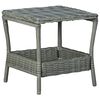 vidaXL 3-tlg. Garten-Lounge-Set mit Auflagen Poly Rattan Hellgrau