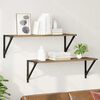 vidaXL Wandregale 2 pcs Artisan-Eiche 80 x 25 x 25,5 cm Holzwerkstoff