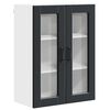 vidaXL Wandglas-Schrank PORTO Schwarz 60 x 31 x 80 cm Holzwerkstoff