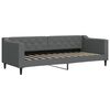 vidaXL Tagesbett Ausziehbar mit Matratzen Dunkelgrau 80x200 cm Stoff